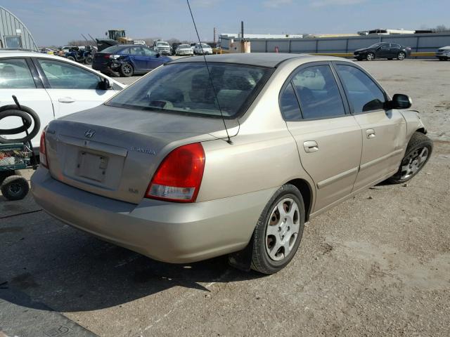 KMHDN45D73U667145 - 2003 HYUNDAI ELANTRA GL TAN photo 4