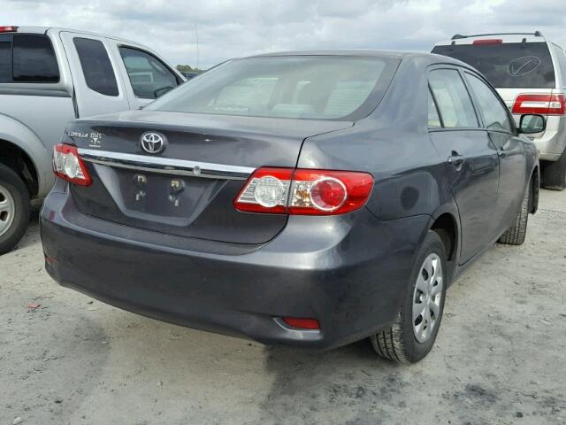 5YFBU4EEXDP208925 - 2013 TOYOTA COROLLA BA GRAY photo 4