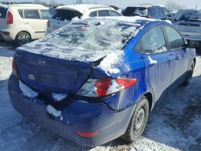 KMHCT4AE2DU552812 - 2013 HYUNDAI ACCENT GLS BLUE photo 4