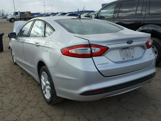 3FA6P0H76FR263180 - 2015 FORD FUSION SE SILVER photo 3