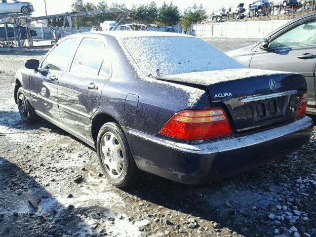 JH4KA9653YC014299 - 2000 ACURA 3.5RL BLUE photo 3