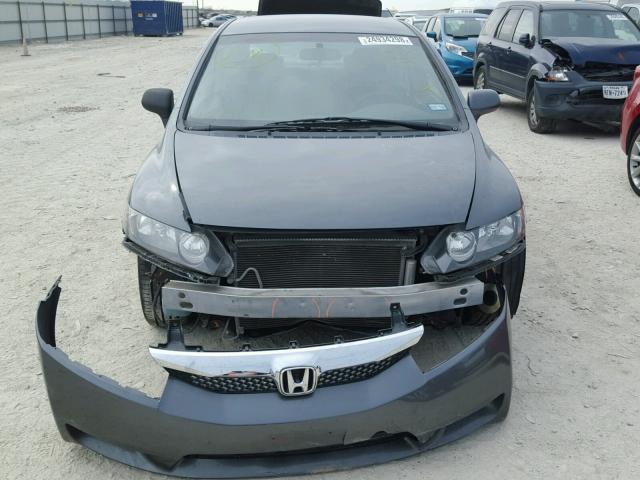 19XFA1F52BE048898 - 2011 HONDA CIVIC LX CHARCOAL photo 9