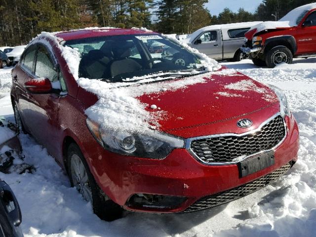 KNAFX4A63G5445312 - 2016 KIA FORTE LX RED photo 1