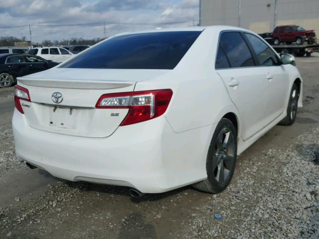 4T1BK1FK4CU511270 - 2012 TOYOTA CAMRY SE WHITE photo 4