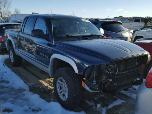 1B7HG48N02S606363 - 2002 DODGE DAKOTA QUA BLUE photo 1