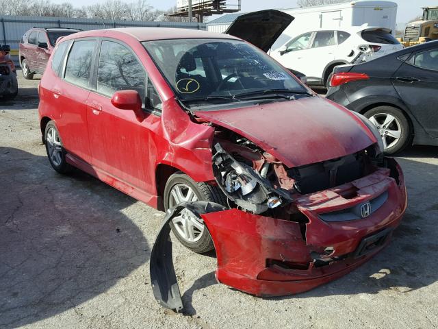 JHMGD38618S007969 - 2008 HONDA FIT SPORT RED photo 1