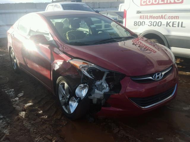 KMHDH4AE4CU360098 - 2012 HYUNDAI ELANTRA GL RED photo 1