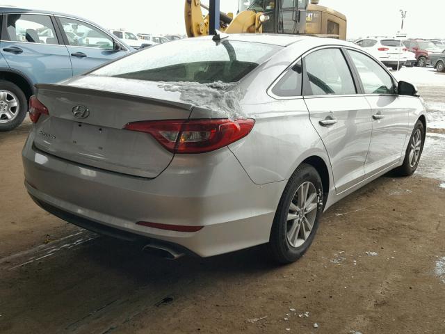 5NPE24AF2GH371829 - 2016 HYUNDAI SONATA SE SILVER photo 4