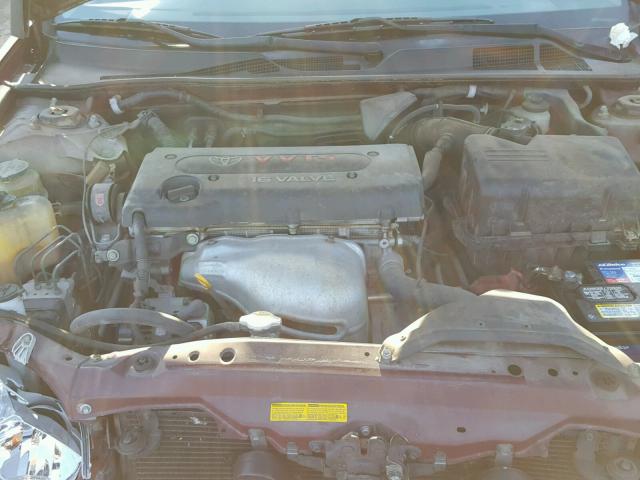 JTDBE32K520101001 - 2002 TOYOTA CAMRY LE RED photo 7