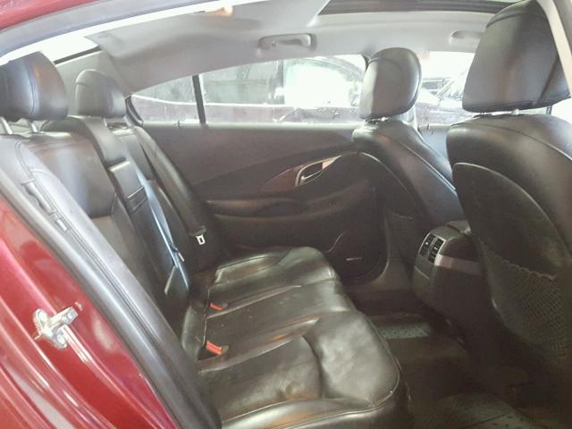 1G4GD5GG9AF252150 - 2010 BUICK LACROSSE C BURGUNDY photo 6