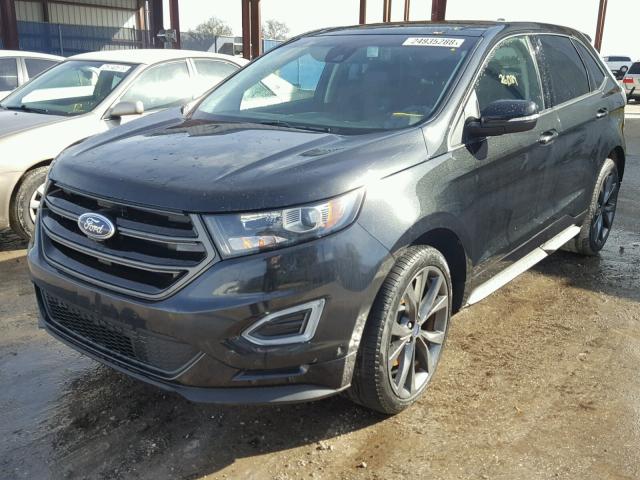 2FMPK3AP6FBB72848 - 2015 FORD EDGE SPORT BLACK photo 2