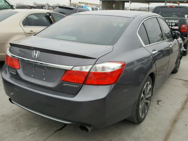 1HGCR2F59EA140407 - 2014 HONDA ACCORD SPO GRAY photo 4