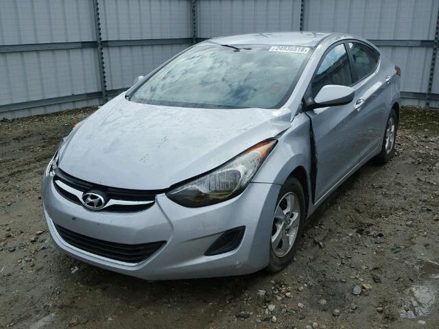 5NPDH4AE3BH004528 - 2011 HYUNDAI ELANTRA GL SILVER photo 2