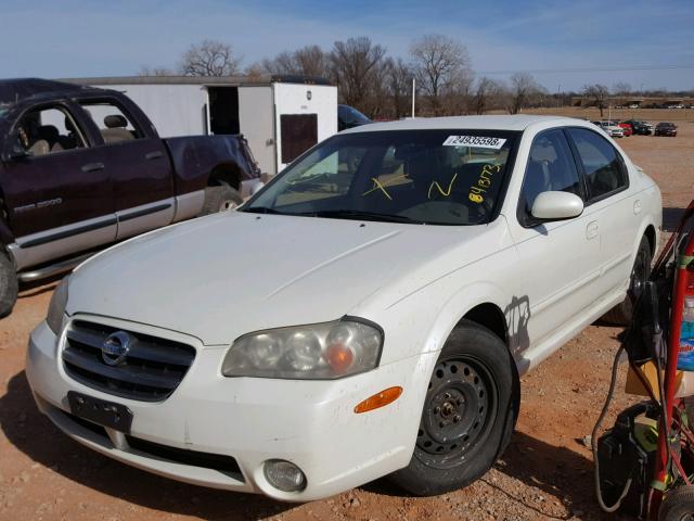 JN1DA31D42T413173 - 2002 NISSAN MAXIMA GLE WHITE photo 2