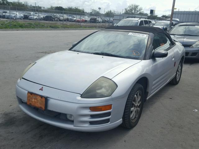 4A3AE45G31E205235 - 2001 MITSUBISHI ECLIPSE SP SILVER photo 2