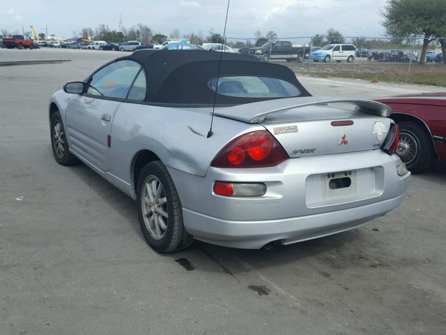 4A3AE45G31E205235 - 2001 MITSUBISHI ECLIPSE SP SILVER photo 3