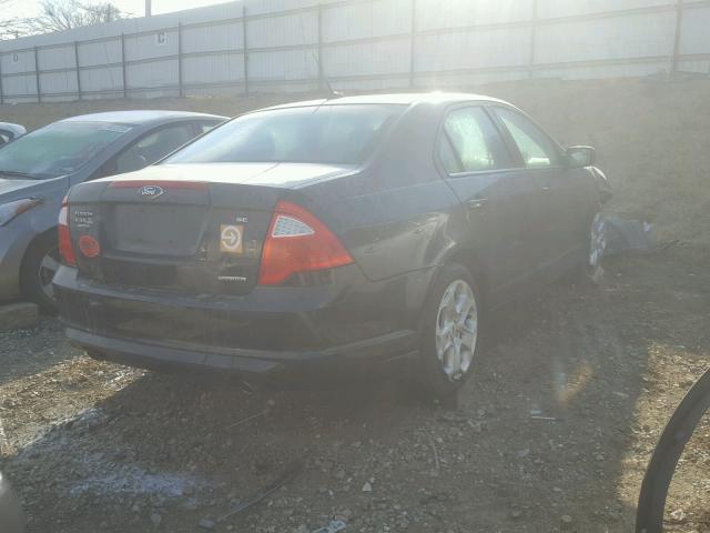 3FAHP0HG4BR257400 - 2011 FORD FUSION SE BLACK photo 4