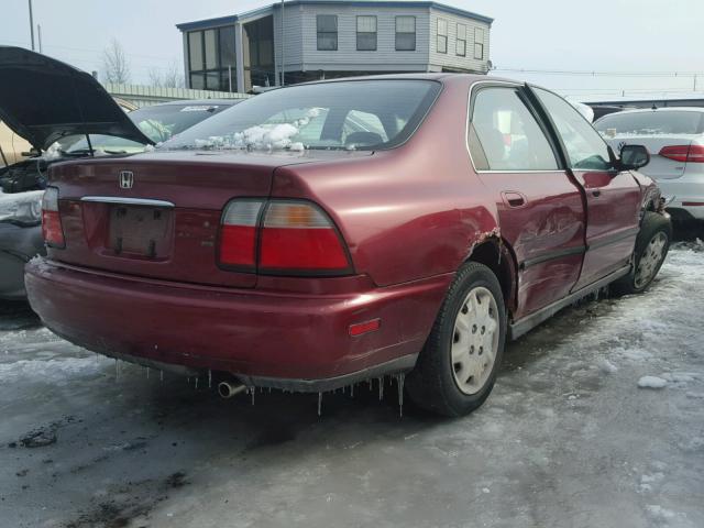 1HGCD5632VA115413 - 1997 HONDA ACCORD LX MAROON photo 4