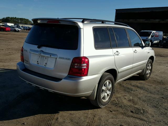 JTEHF21A310021278 - 2001 TOYOTA HIGHLANDER SILVER photo 4