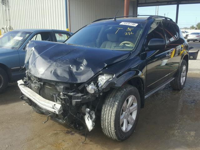 JN8AZ08W17W633718 - 2007 NISSAN MURANO SL BLACK photo 2