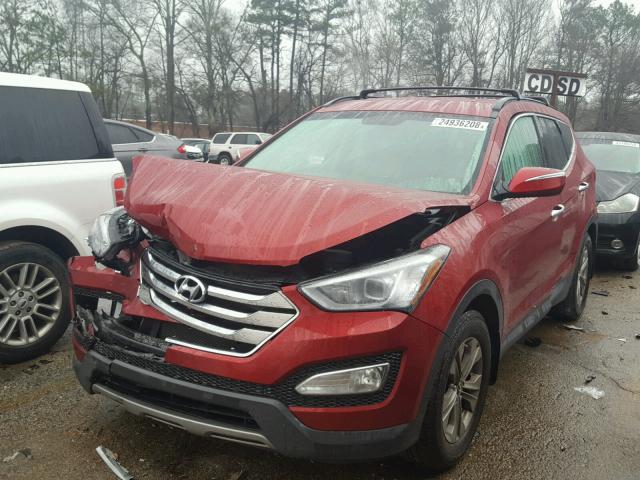 5XYZU3LB9DG100026 - 2013 HYUNDAI SANTA FE S MAROON photo 2