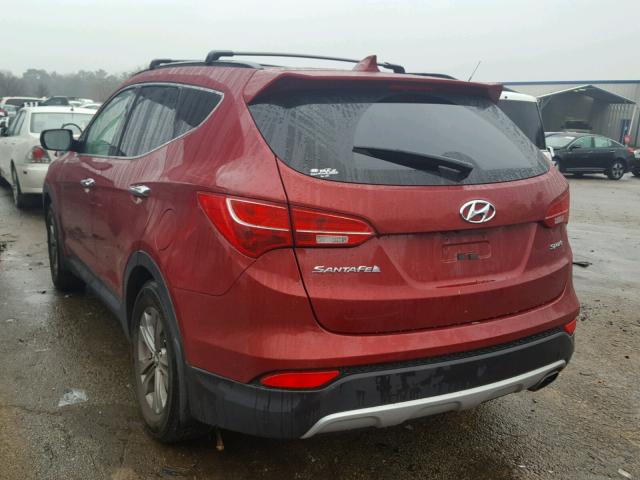 5XYZU3LB9DG100026 - 2013 HYUNDAI SANTA FE S MAROON photo 3