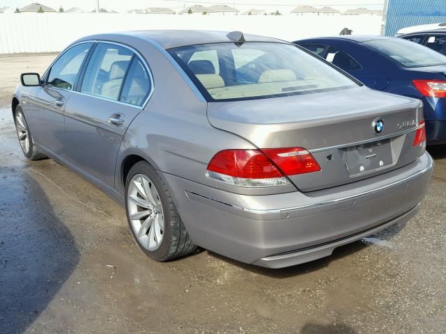 WBAHN83507DT76305 - 2007 BMW 750 GOLD photo 3