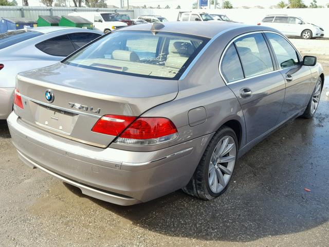 WBAHN83507DT76305 - 2007 BMW 750 GOLD photo 4