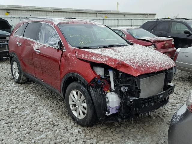 5XYPG4A33HG239008 - 2017 KIA SORENTO LX RED photo 1