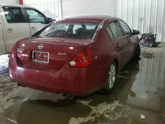 1N4BA41E45C877481 - 2005 NISSAN MAXIMA SE RED photo 4