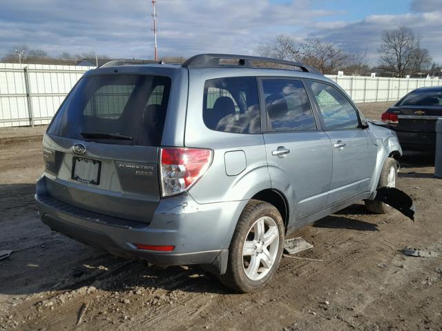 JF2SH6CCXAH765649 - 2010 SUBARU FORESTER 2 BLUE photo 4