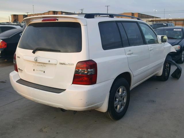 JTEEP21A170219107 - 2007 TOYOTA HIGHLANDER WHITE photo 4