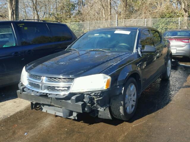 1B3BD4FBXBN543716 - 2011 DODGE AVENGER EX BLACK photo 2