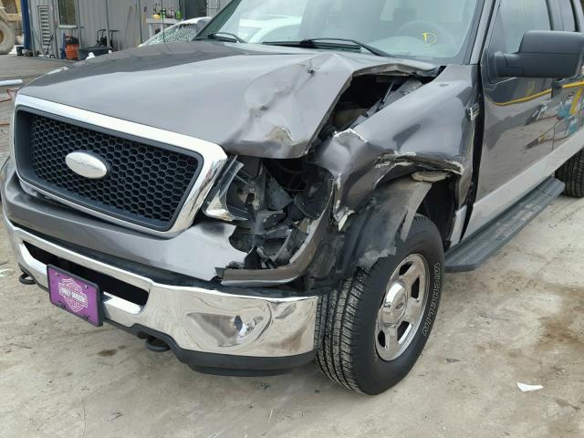 1FTPX14V67FA60992 - 2007 FORD F150 GRAY photo 9