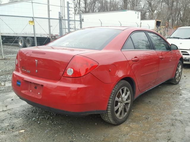 1G2ZF58B974193586 - 2007 PONTIAC G6 VALUE L RED photo 4