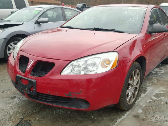 1G2ZF58B974193586 - 2007 PONTIAC G6 VALUE L RED photo 9