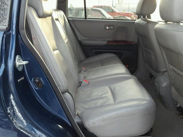 JTEEP21A840034113 - 2004 TOYOTA HIGHLANDER BLUE photo 6