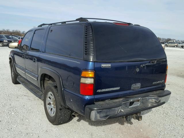 3GNEC16Z62G274365 - 2002 CHEVROLET SUBURBAN C BLUE photo 3