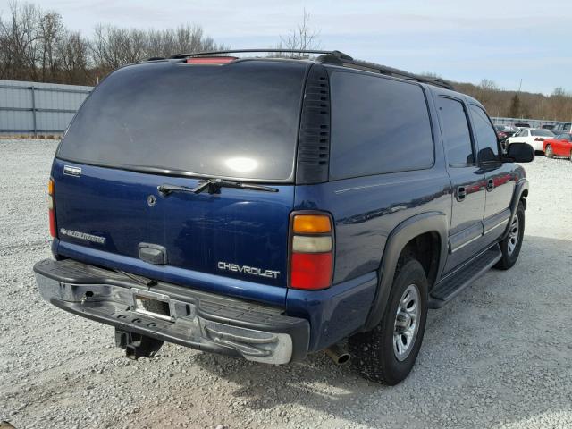 3GNEC16Z62G274365 - 2002 CHEVROLET SUBURBAN C BLUE photo 4