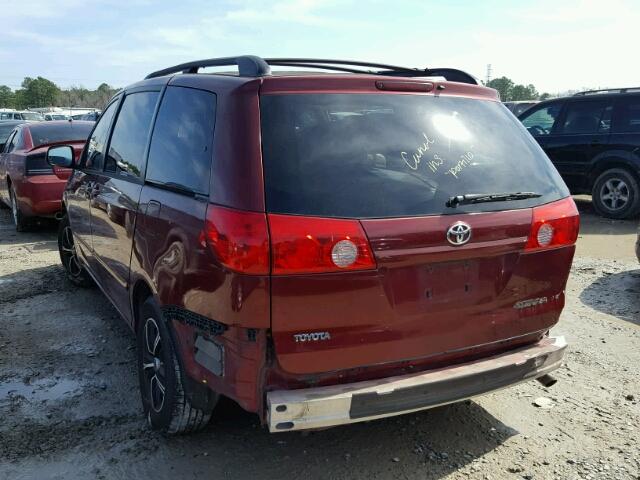 5TDZK23C38S137266 - 2008 TOYOTA SIENNA CE RED photo 3