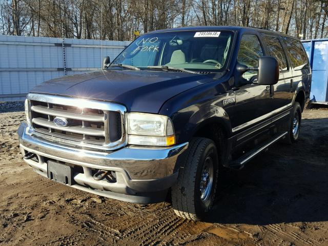 1FMSU41P04ED59241 - 2004 FORD EXCURSION BLUE photo 2