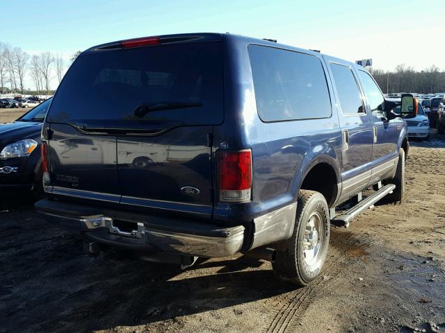 1FMSU41P04ED59241 - 2004 FORD EXCURSION BLUE photo 4