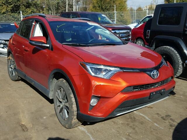 2T3RFREV6GW471963 - 2016 TOYOTA RAV4 XLE ORANGE photo 1