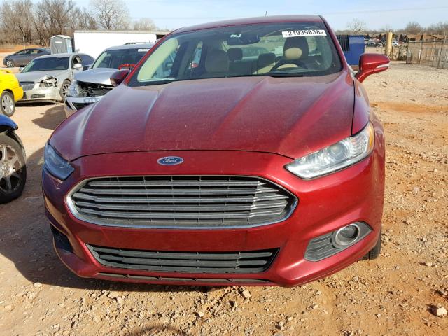 1FA6P0HD7E5396182 - 2014 FORD FUSION SE RED photo 9