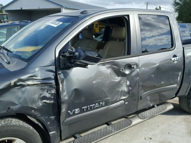 1N6BA07D48N304295 - 2008 NISSAN TITAN XE GRAY photo 10