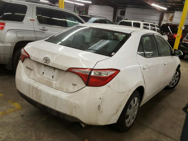 2T1BURHE4FC437998 - 2015 TOYOTA COROLLA L WHITE photo 4