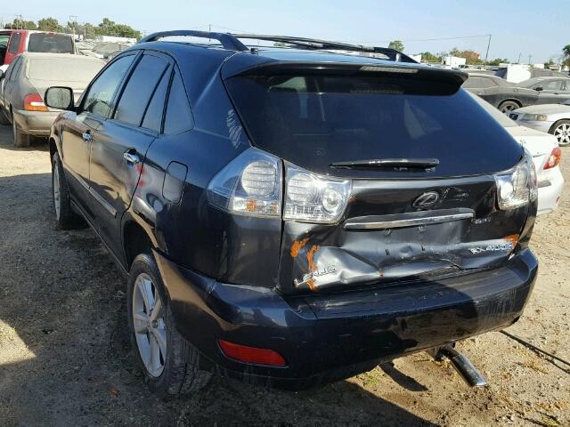 JTJHW31U282850214 - 2008 LEXUS RX 400H CHARCOAL photo 3