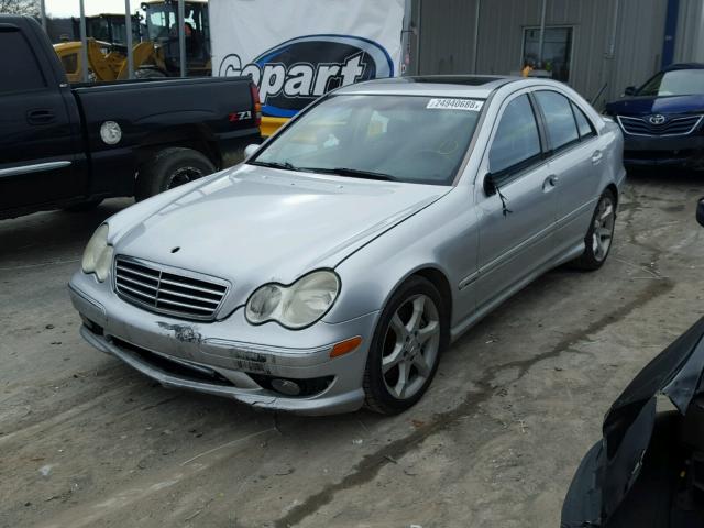 WDBRF52H67E025535 - 2007 MERCEDES-BENZ C 230 SILVER photo 2