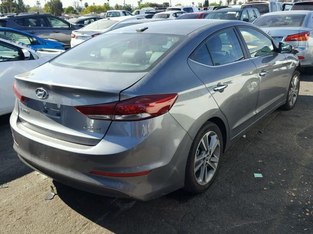 KMHD84LF9HU223686 - 2017 HYUNDAI ELANTRA SE CHARCOAL photo 4