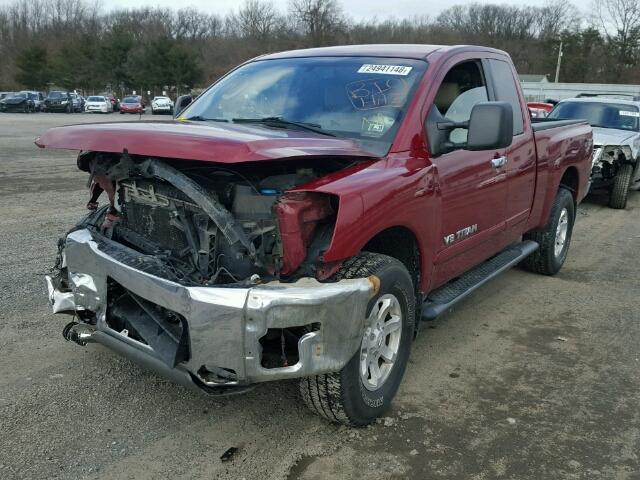 1N6BA06B36N507921 - 2006 NISSAN TITAN XE MAROON photo 2